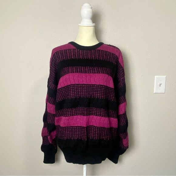 Vintage 80's Northwestern Knitting Co. Wool Blend Knit Sweater Women's Size L - Picture 6 of 14